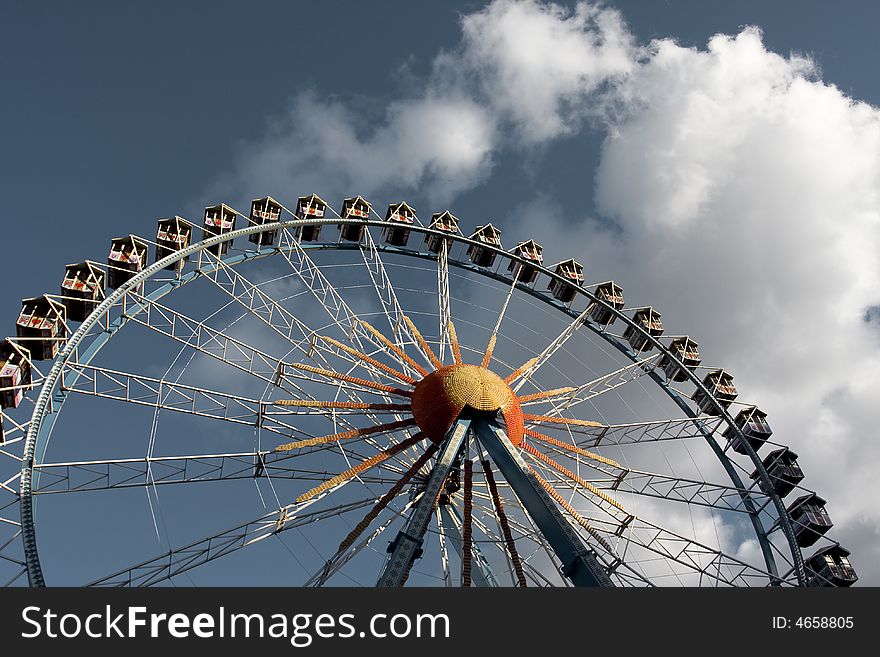 Observation wheel near Potsdamer Platz in Berlin, Germany