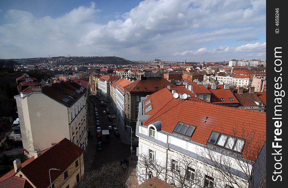 One of the oldest buildings in Prague cityscape. One of the oldest buildings in Prague cityscape