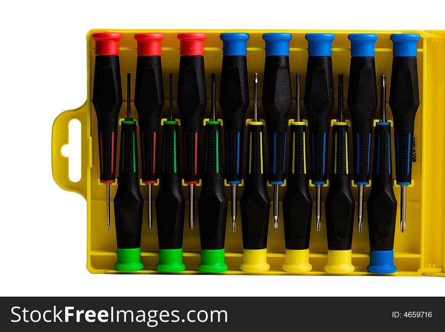 Case Of Various Screw Drivers
