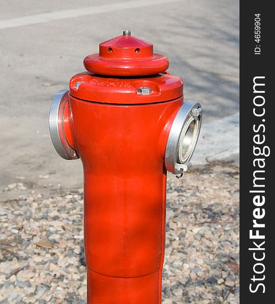 Municipal hydrant in the sunny day
