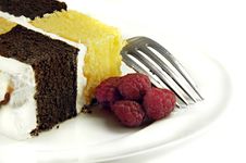 Checkerboard Cake With Raspberries Royalty Free Stock Photography Checkerboard Cake With Raspberries Royalty Free Stock Photography