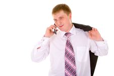 Business Man With Telephone Royalty Free Stock Images Business Man With Telephone Royalty Free Stock Images