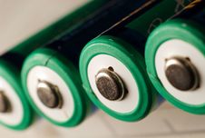 A Aa Rechargeable Battery On White. Royalty Free Stock Image A Aa Rechargeable Battery On White. Royalty Free Stock Image