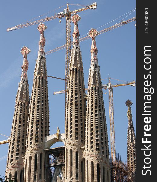 Gaudi cathedral Sagrada famiglia in Barcelona.