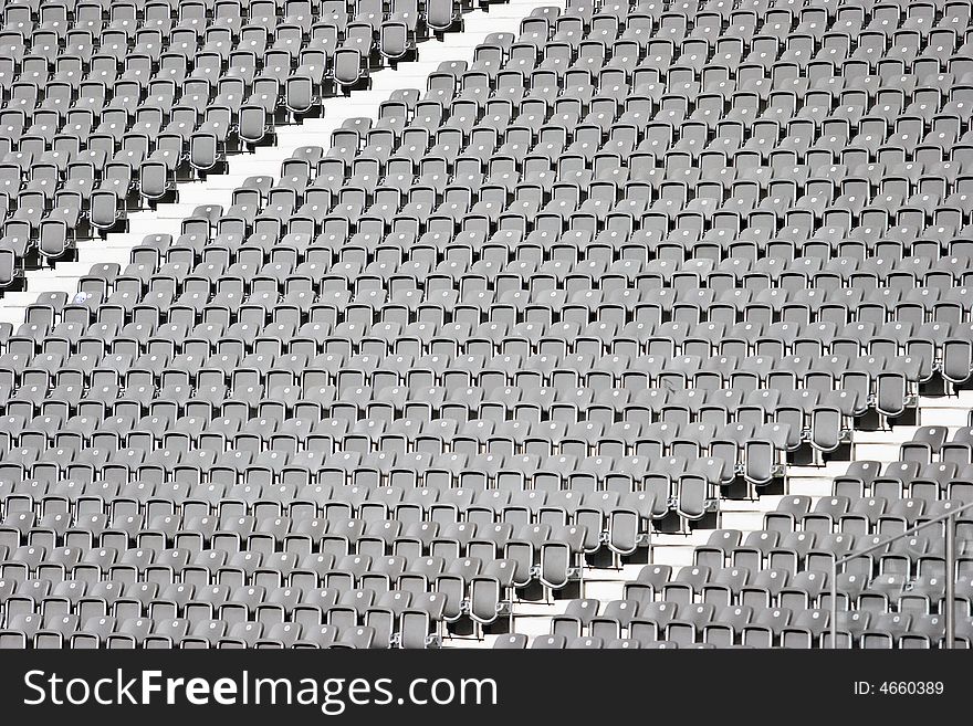 Seating terraces at a sporting event. Seating terraces at a sporting event