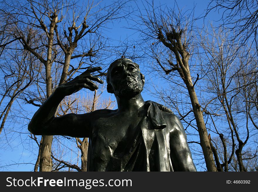 Sculpture Jacques de Wissant from Auguste Rodin in Paris.