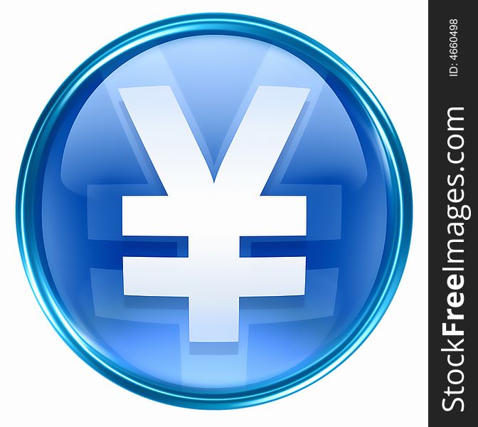 Yen icon blue