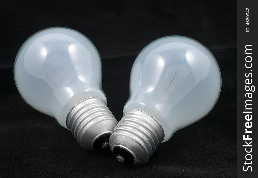 The pair of lamp on a dark background