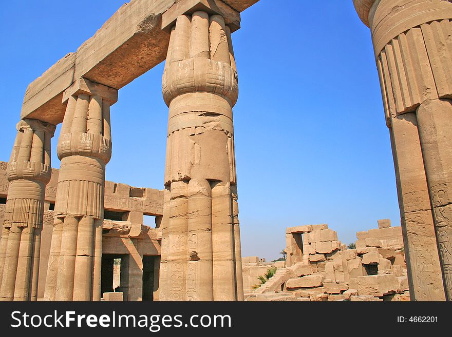 Egypt, Temple coloumns of KARNAK. Egypt, Temple coloumns of KARNAK