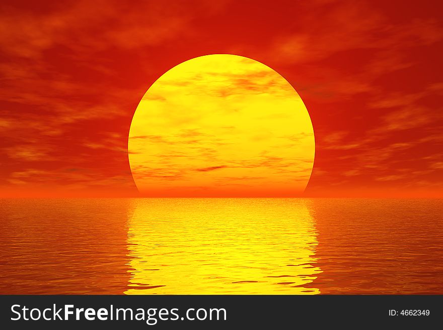 Golden Sunset sunny sky background