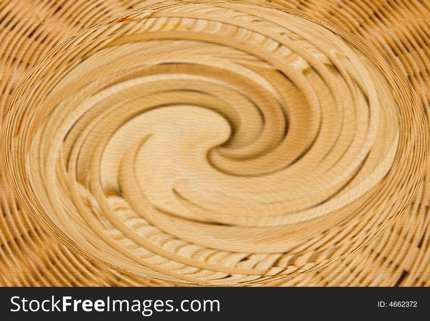 Brown woven swirl straw texture close abstract. Brown woven swirl straw texture close abstract