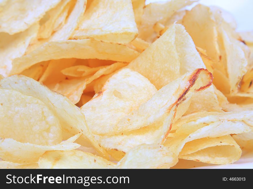 Pile of Potato chips