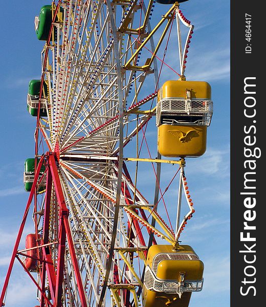 Ferris Wheel on blue sky. Ferris Wheel on blue sky