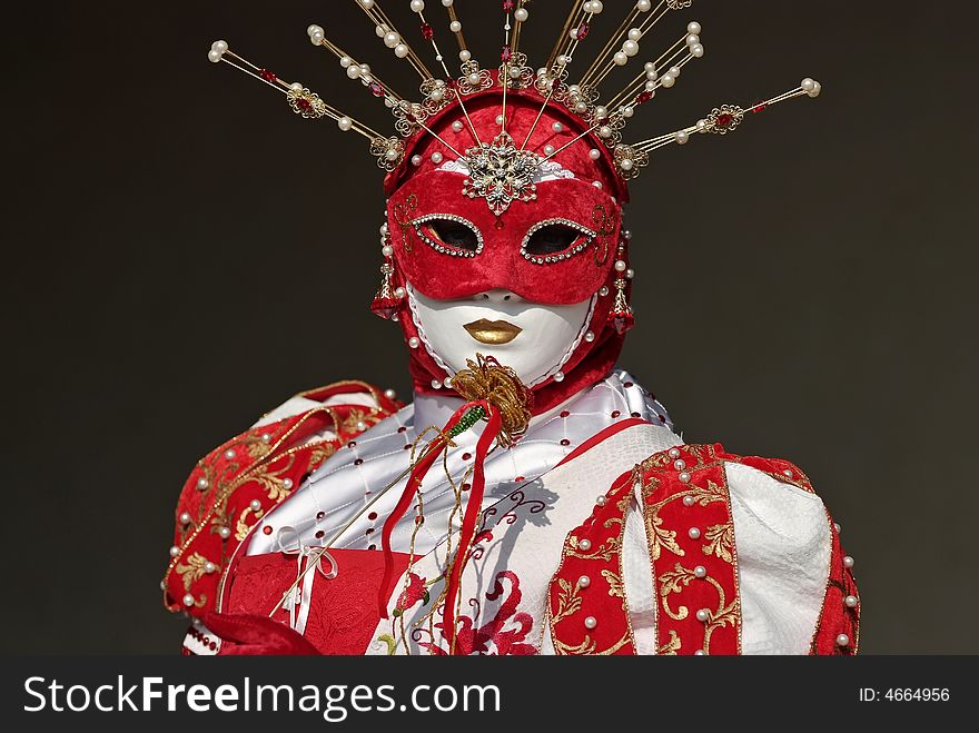 Typical Venetian carnival papier-mache masks. They were used both by men and women on different occasions. Typical Venetian carnival papier-mache masks. They were used both by men and women on different occasions