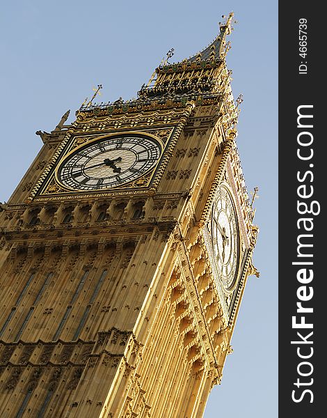 Big Ben in London, Westminster Clock Tower.