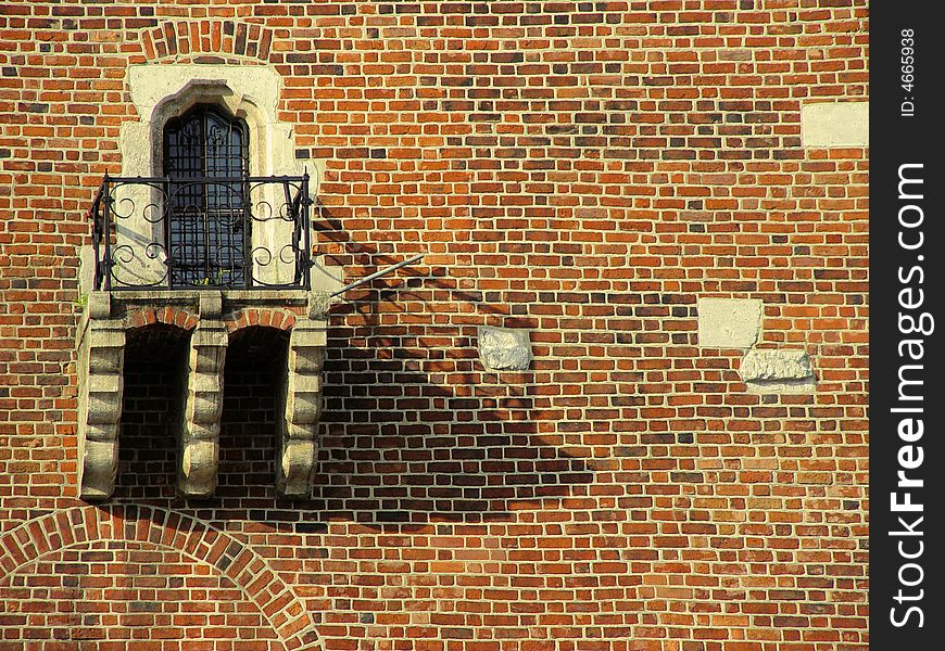 Old balcony and the wall