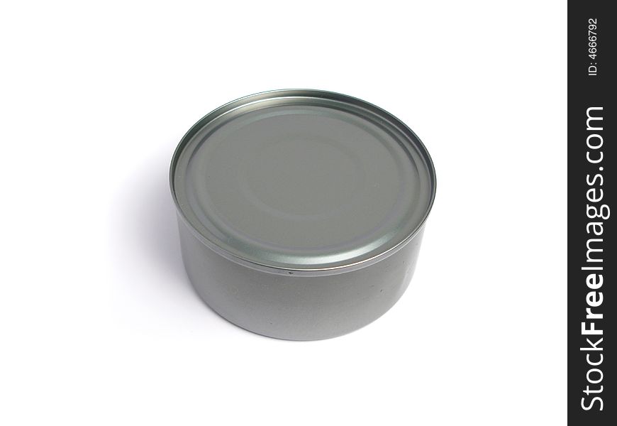 Tuna can closed in a isolated background.