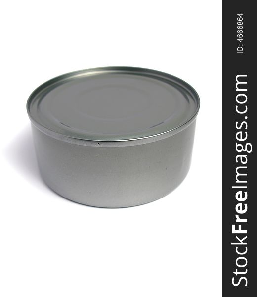 Tuna can closed in a isolated background.