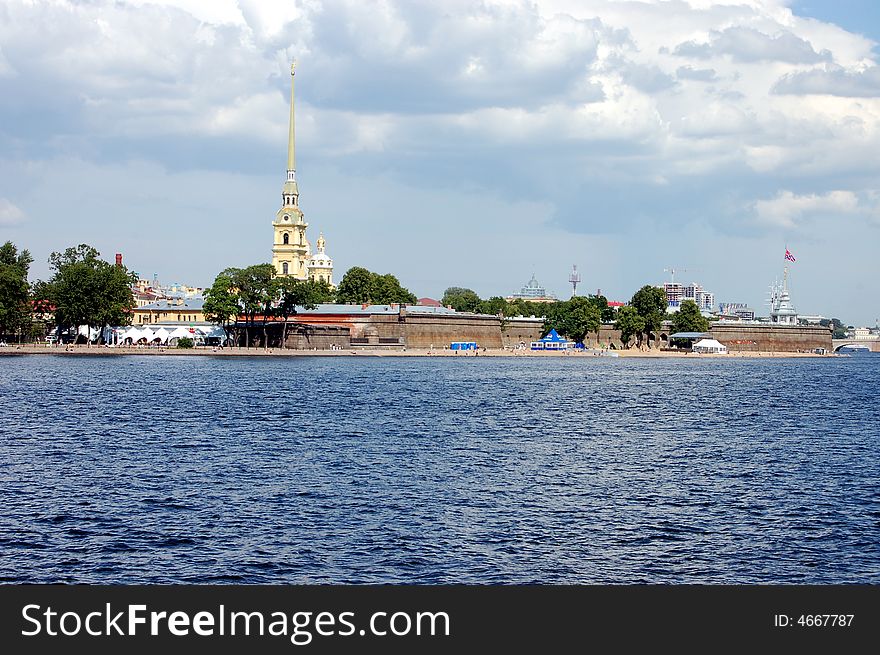 St.-Petersburg, the Peter and Paul Fortress, Neva, Vasilevsky island,