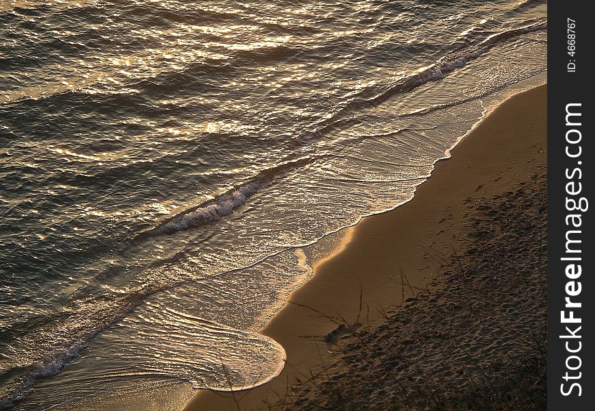 Wave on the sea beach