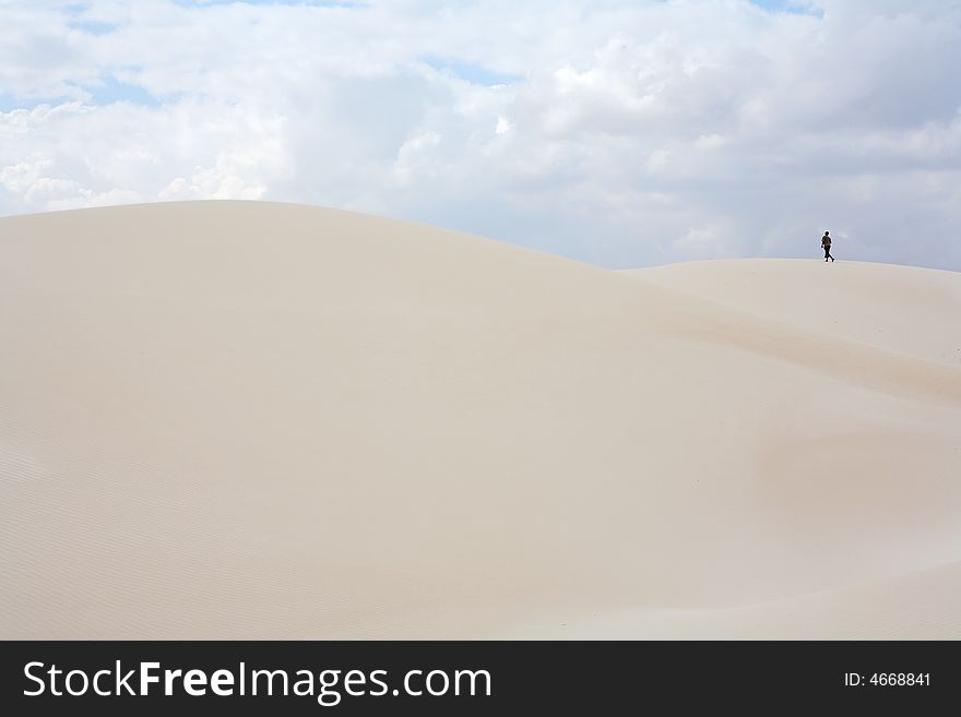 Wind on dunes of Socotra island