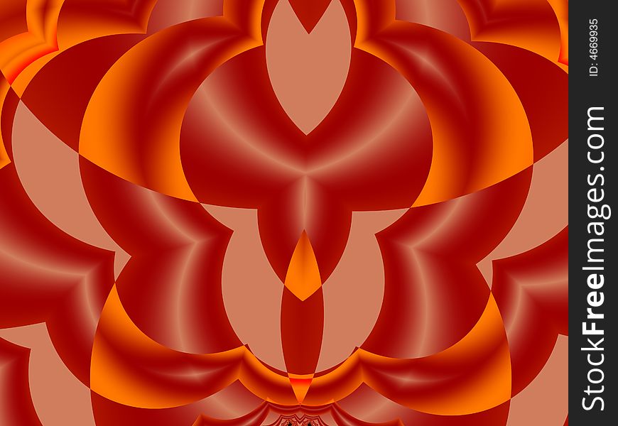 A fractal background made of red and orange abstract shapes. A fractal background made of red and orange abstract shapes.