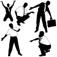 Businessman As Model Silhouettes Royalty Free Stock Images Businessman As Model Silhouettes Royalty Free Stock Images