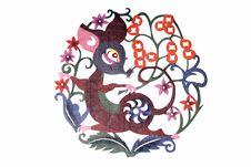 Chinese Cloth Art Paper-cut Stock Photography