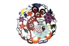 Chinese Cloth Art Paper-cut Royalty Free Stock Image