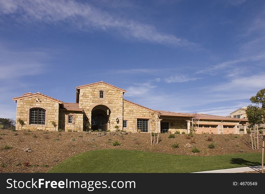 Custom Home On A Slope