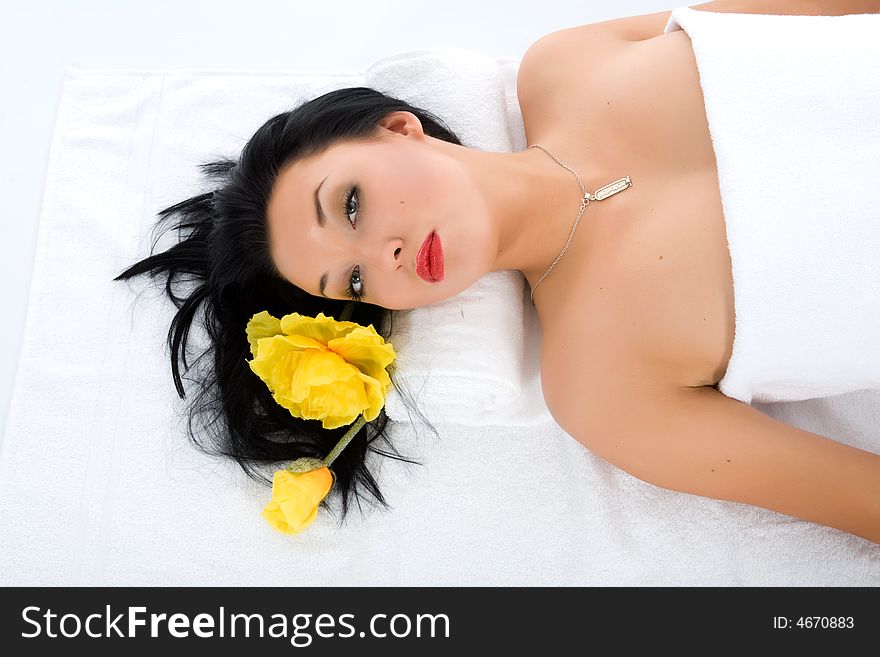 Attractive Woman Getting Spa Treatment