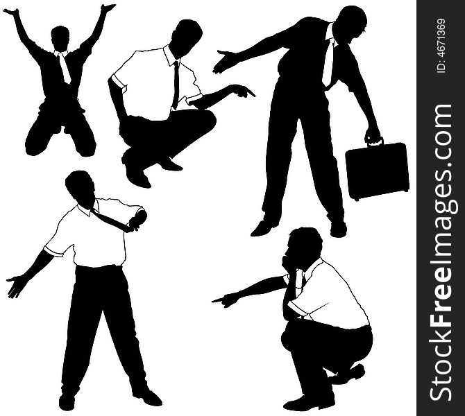 Businessman As Model Silhouettes