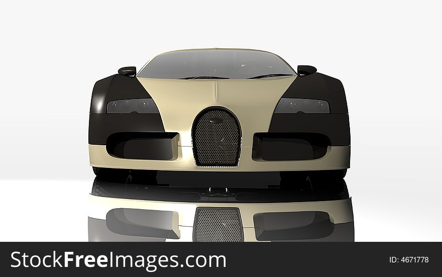 Digital render of sports car