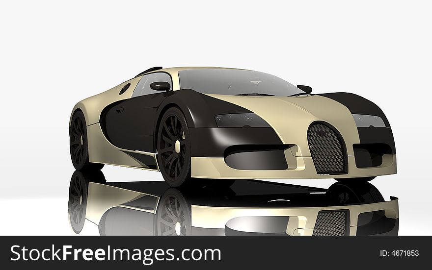 Digital render of sports car