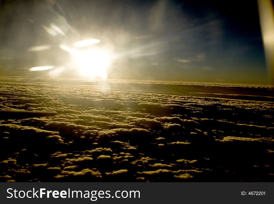 Clouds - view from the plane. Clouds - view from the plane