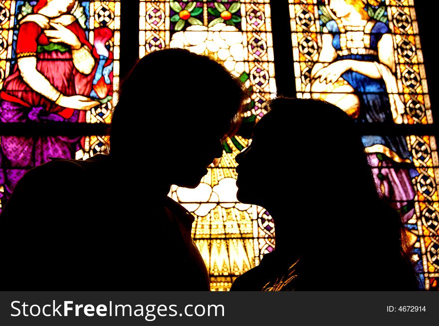 Photograph of a couple's silhouette. The location is in Lawangsewu, Semarang, Indonesia. Photograph of a couple's silhouette. The location is in Lawangsewu, Semarang, Indonesia.