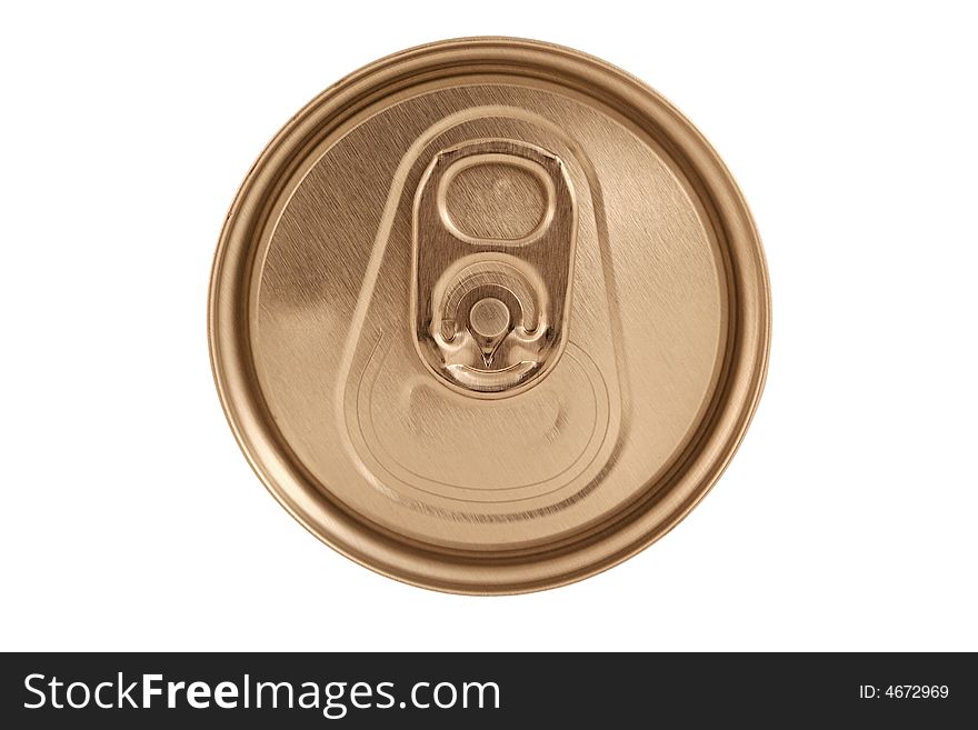 A Isolated closed soda can lid