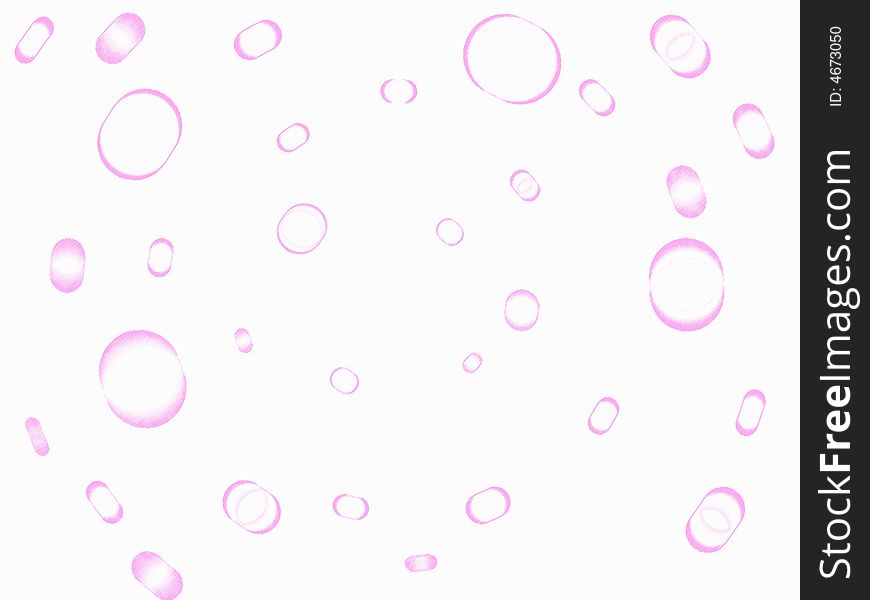 Abstract image of pink circles, pink droplets