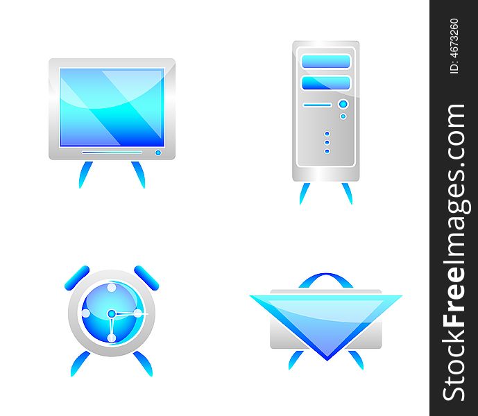 Blue iconset for designers. web2