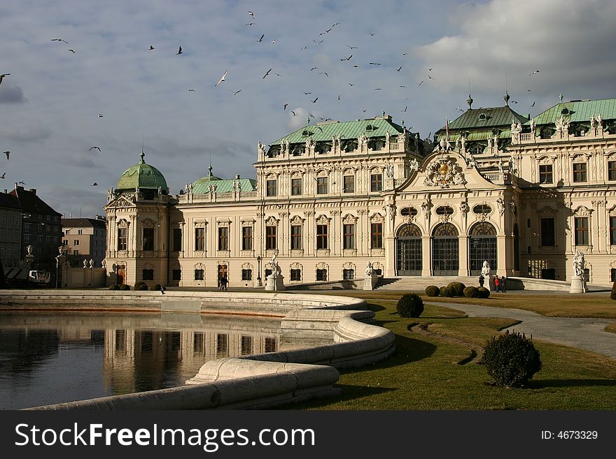 The Belvedere is a baroque palace complex built by Prince Eugene of Savoy in the 3rd district of Vienna, south-east of the city centre. The Belvedere is a baroque palace complex built by Prince Eugene of Savoy in the 3rd district of Vienna, south-east of the city centre.