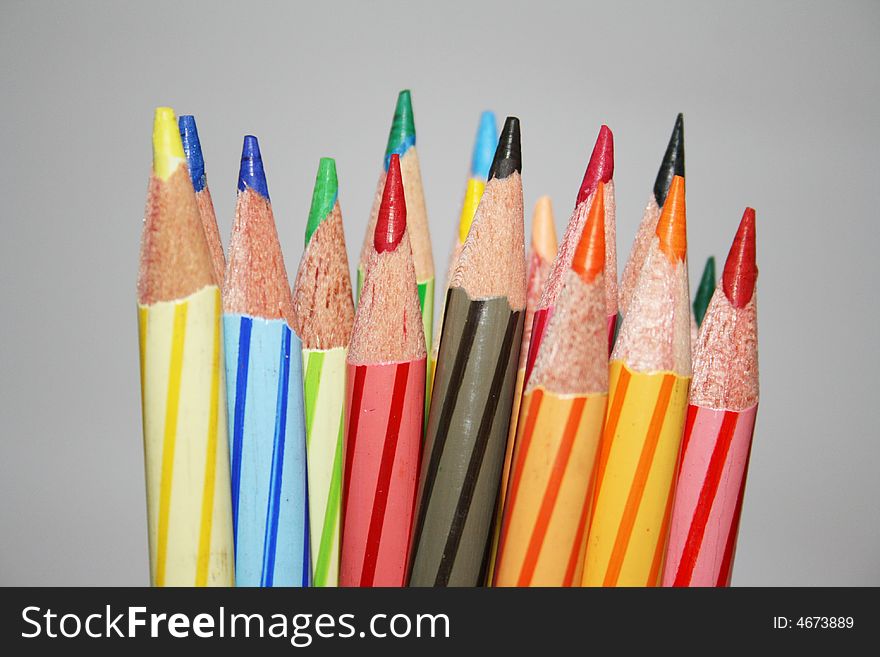 Bundle of coloured pencils for drawing art works in school. Bundle of coloured pencils for drawing art works in school