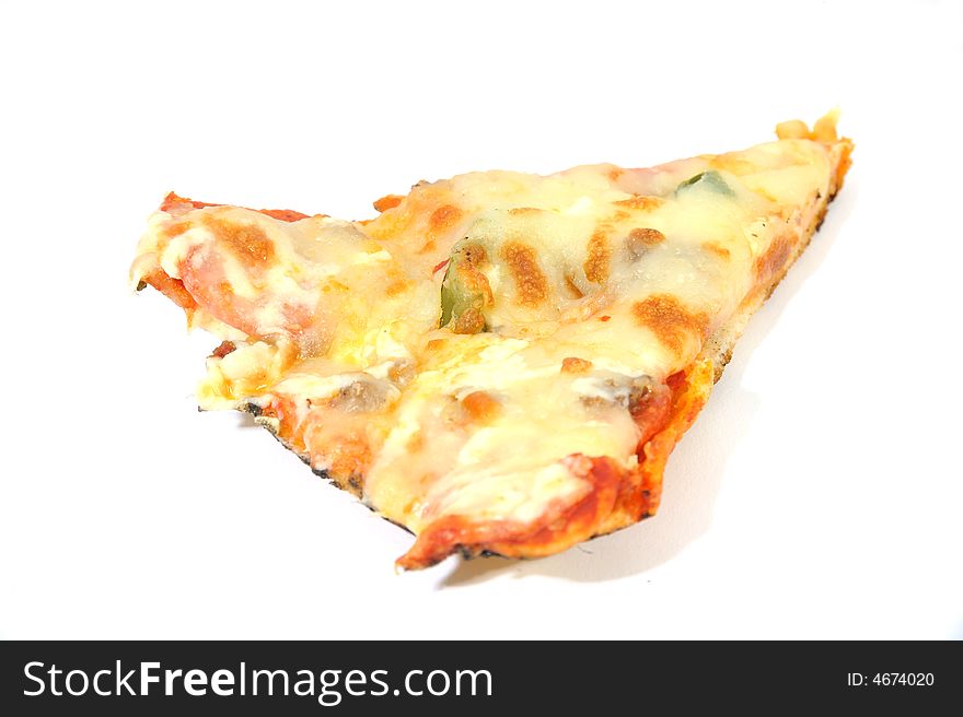 Slice of fresh American pizza. Slice of fresh American pizza