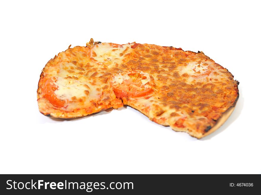 Eaten Cheese and Tomato pizza. Eaten Cheese and Tomato pizza