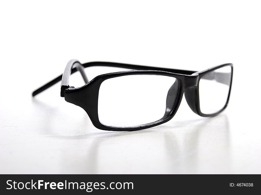 A Pair of Eyeglasses on White Background