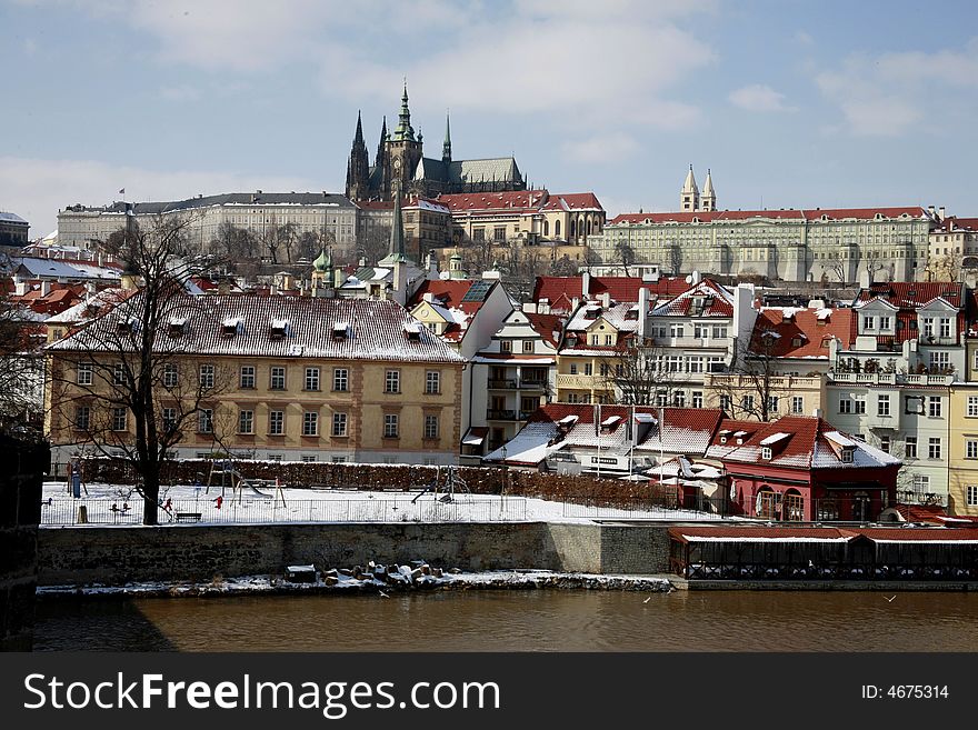 Typical view of Prague Castle from Charles Bridge /Czech Republic /. Typical view of Prague Castle from Charles Bridge /Czech Republic /.