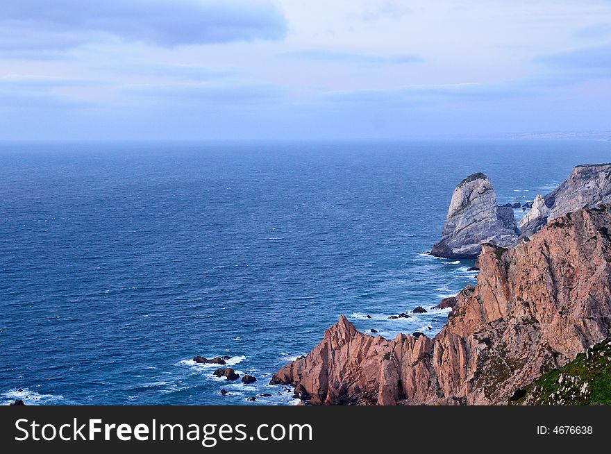 Cabo da Roca, the wester point of Europe, in Portugal