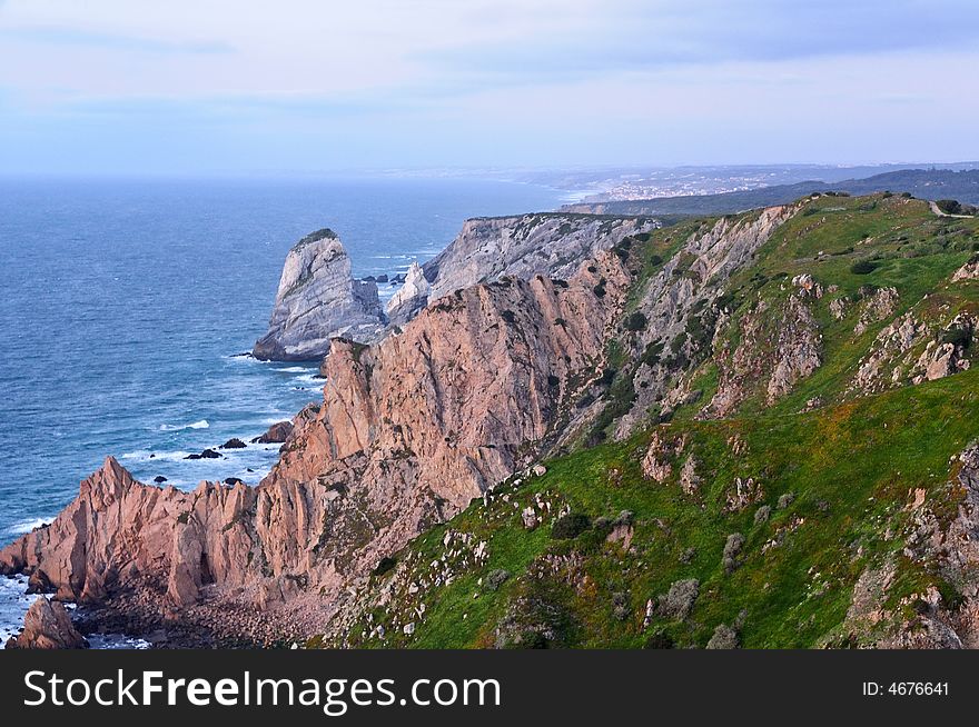 Cabo da Roca, the wester point of Europe, in Portugal