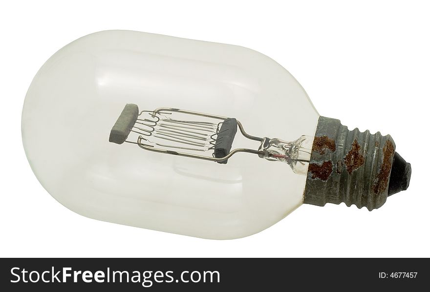 Electric Lamp On A White Background.