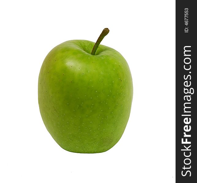 Green Apple On A White Background.