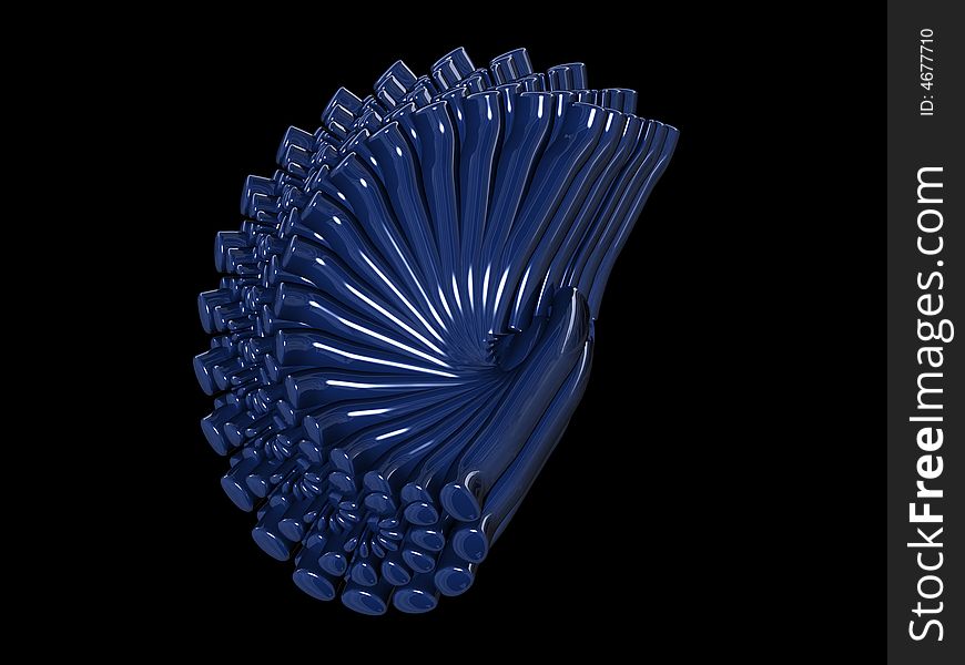 3D rendered abstract of a collection of blue tubes. 3D rendered abstract of a collection of blue tubes.